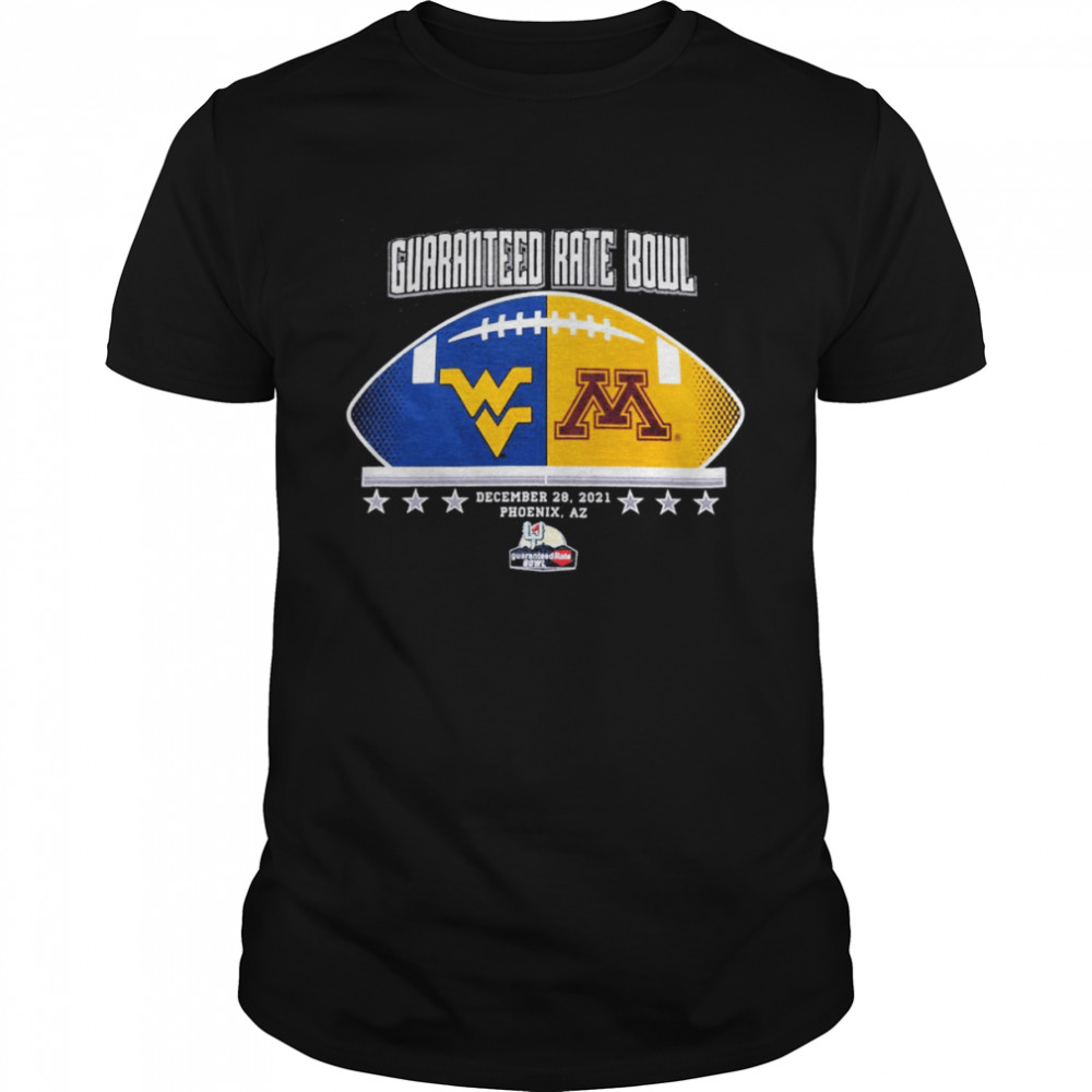 West Virginia Mountaineers vs Minnesota Golden Gophers Guaranteed Rate Bowl Matchup Dueling shirt West Virginia Mountaineers vs Minnesota Golden Gophers Guaranteed Rate Bowl Matchup Dueling shirt