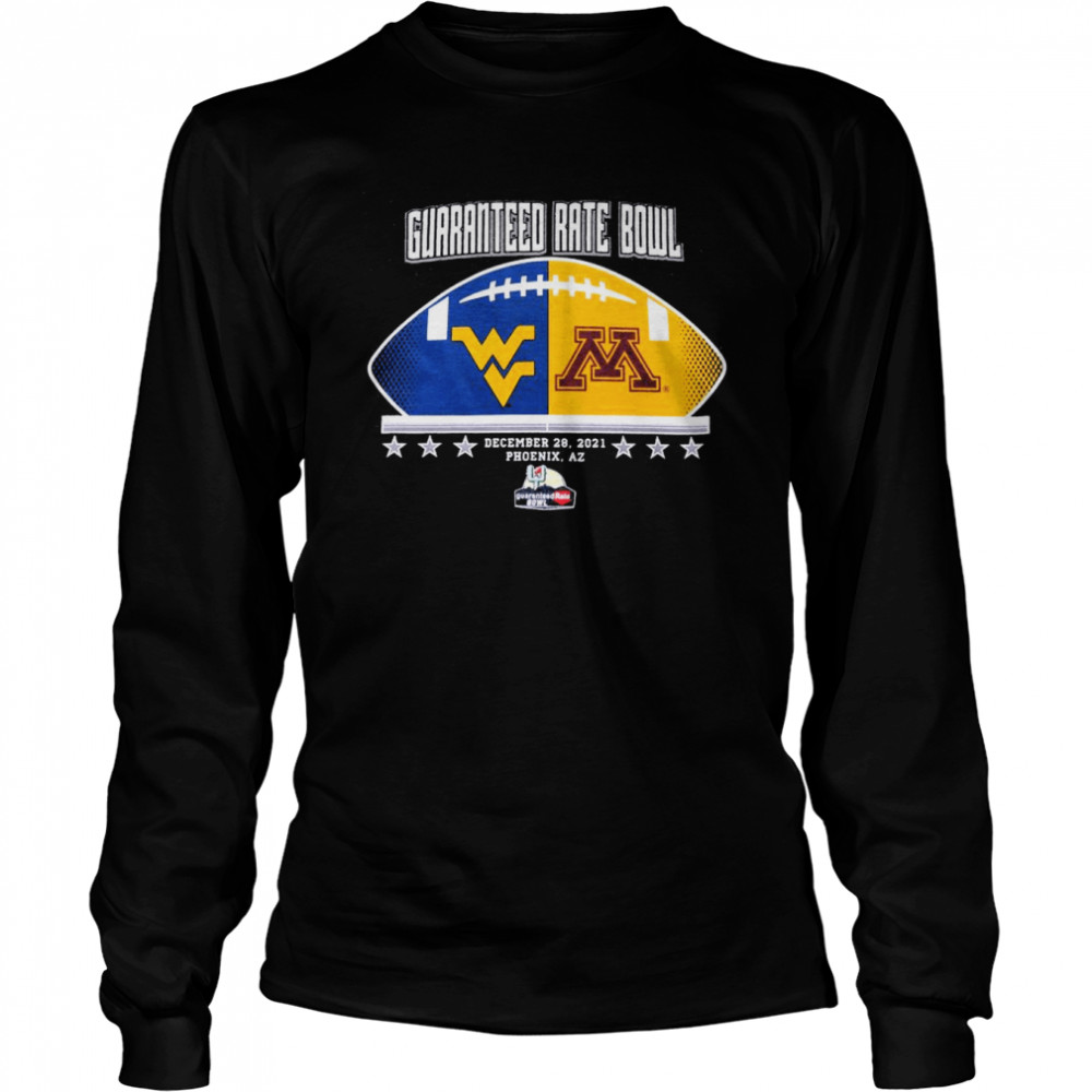 West Virginia Mountaineers vs Minnesota Golden Gophers Guaranteed Rate Bowl Matchup Dueling shirt Long Sleeved T-shirt