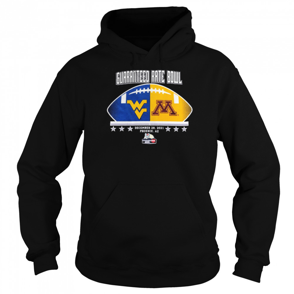 West Virginia Mountaineers vs Minnesota Golden Gophers Guaranteed Rate Bowl Matchup Dueling shirt Unisex Hoodie