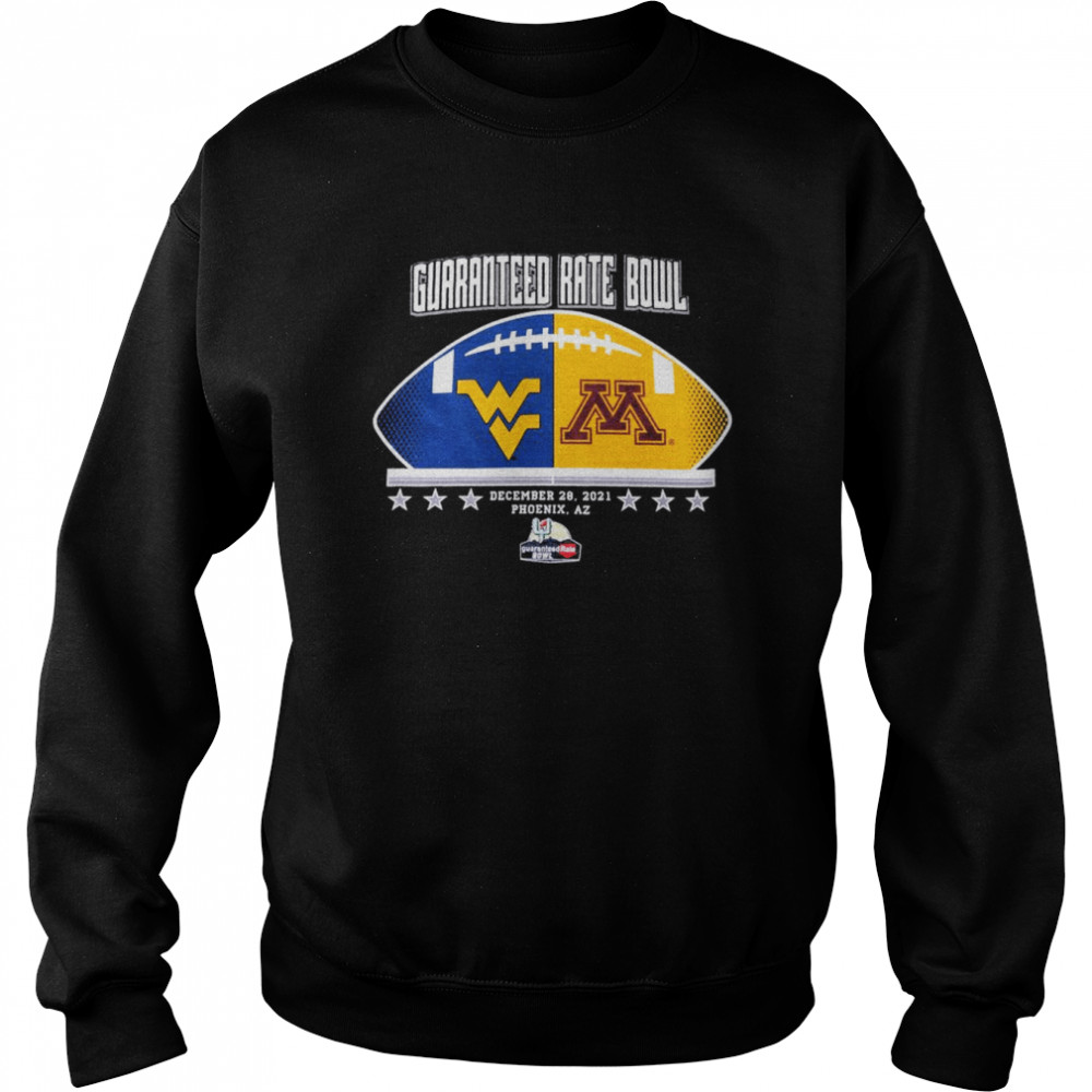 West Virginia Mountaineers vs Minnesota Golden Gophers Guaranteed Rate Bowl Matchup Dueling shirt Unisex Sweatshirt