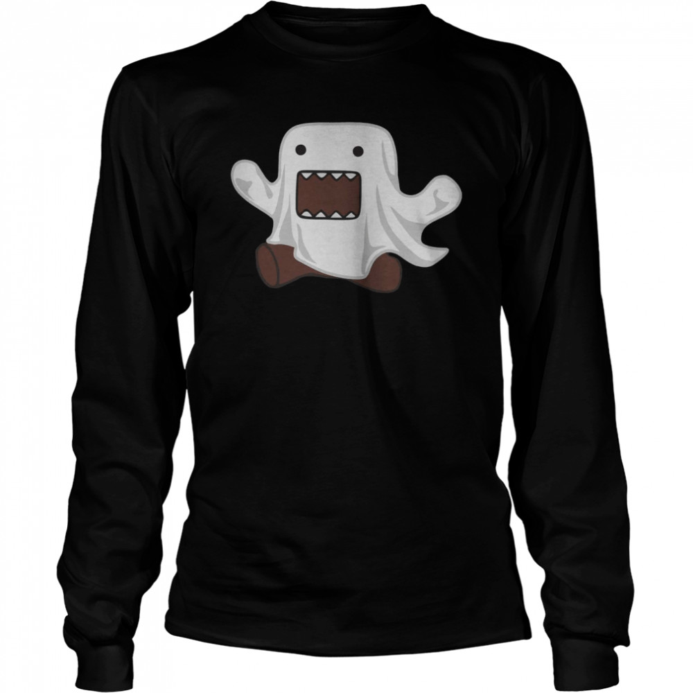 Domo Kun Ghost Domo Cute Monster Inspired Graphic Japanese Kawaii shirt Long Sleeved T-shirt