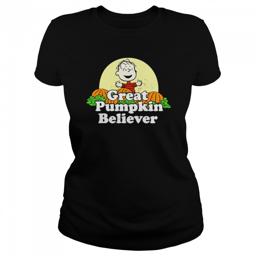 Great Pumpkin Believers Charlie Brown Halloween  Classic Women's T-shirt