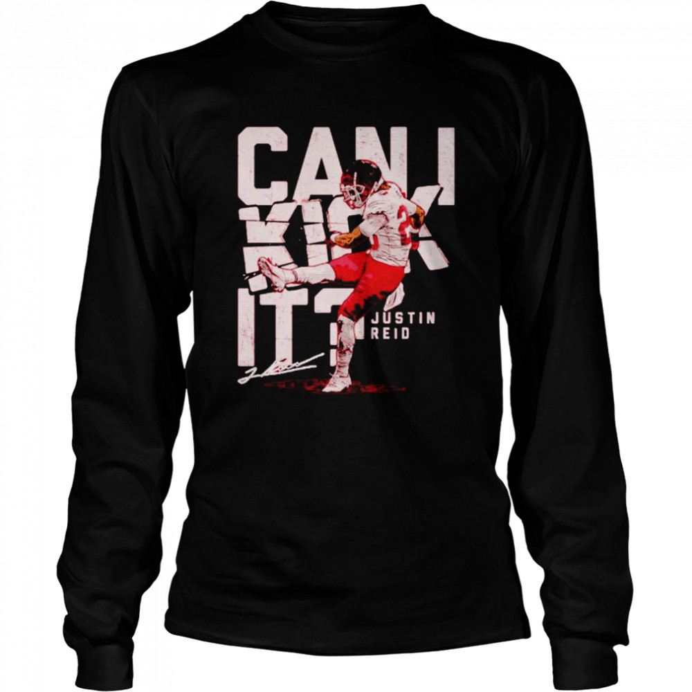 Justin Reid Kansas Cty can i kick it signature shirt Long Sleeved T-shirt