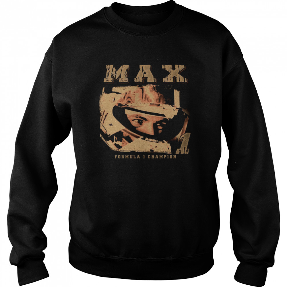 Max Verstappen 90s Vintage Style Formula 1 Champion Golden Ver shirt Unisex Sweatshirt