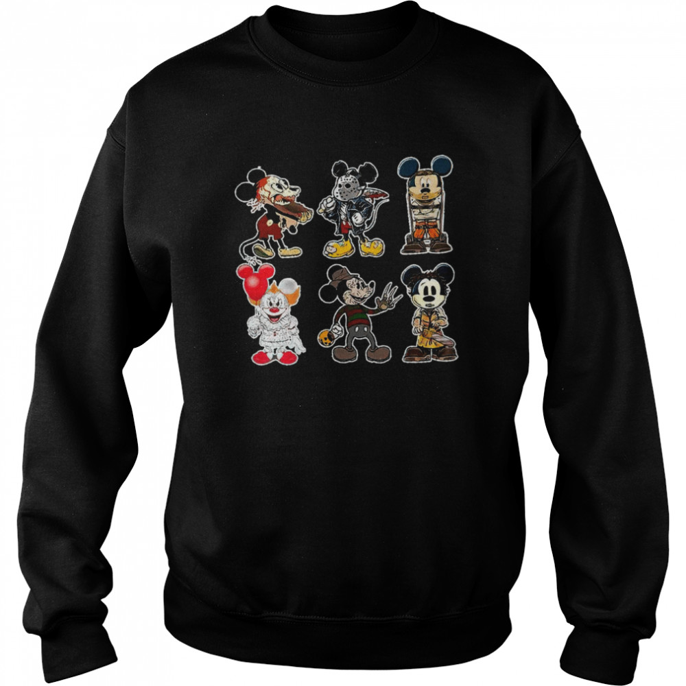 Mickey Halloween Mickey Mouse Style Horror Character Halloween Disney Movie Costume shirt Unisex Sweatshirt