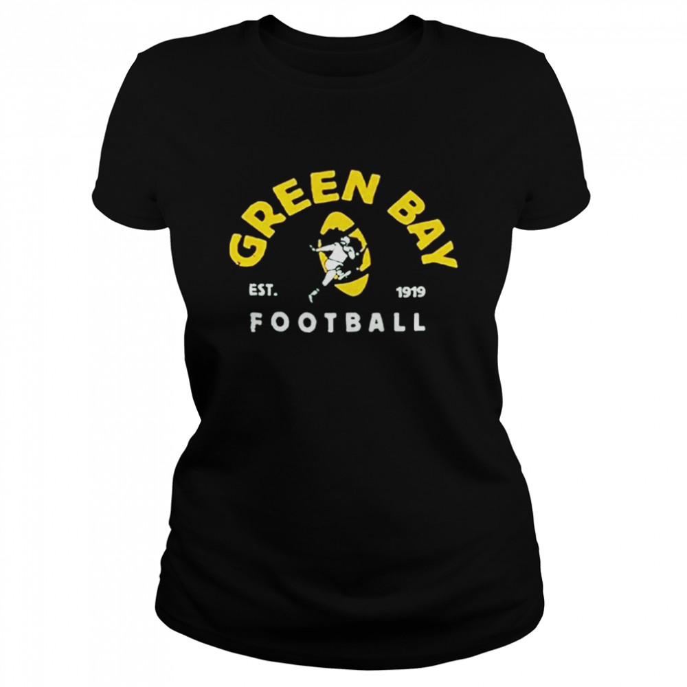 Retro Green Bay Packers Green Bay football est 1919 shirt Classic Women's T-shirt