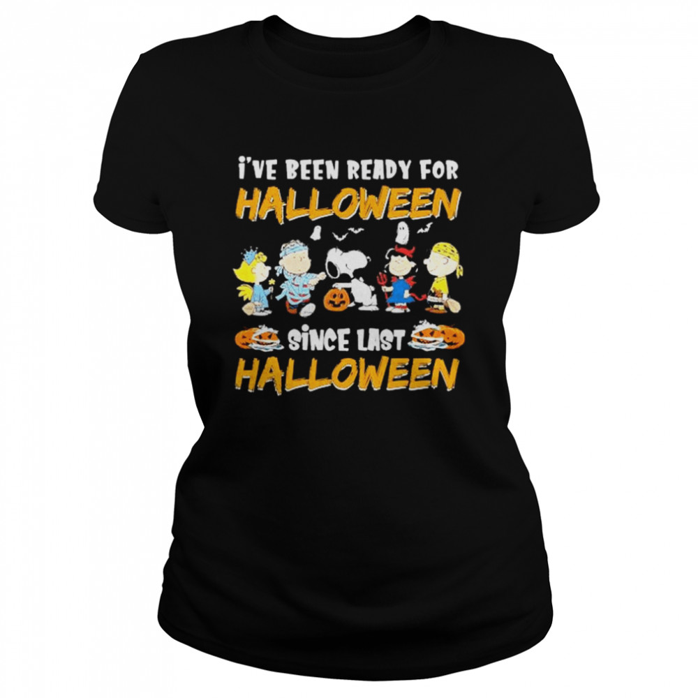 Snoopy And Peanuts Friends I’ve Been Ready For Halloween Since Last Charlie Brown Halloween  Classic Women's T-shirt