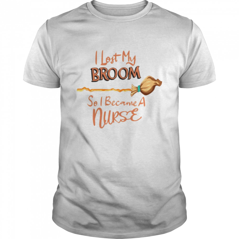 I Lost My Broom Halloween Illustration shirt Classic Men's T-shirt
