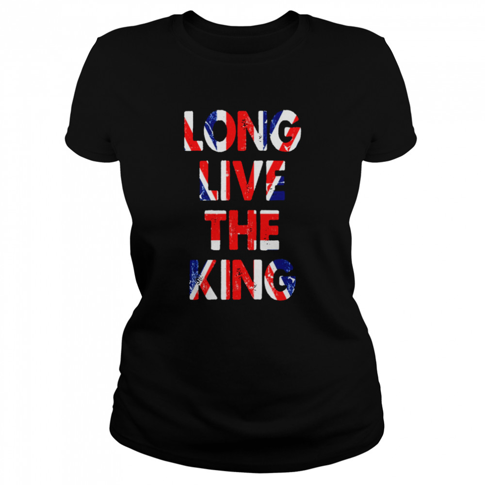 Long Live King Charles Iii Uk Flag Vintage shirt Classic Women's T-shirt
