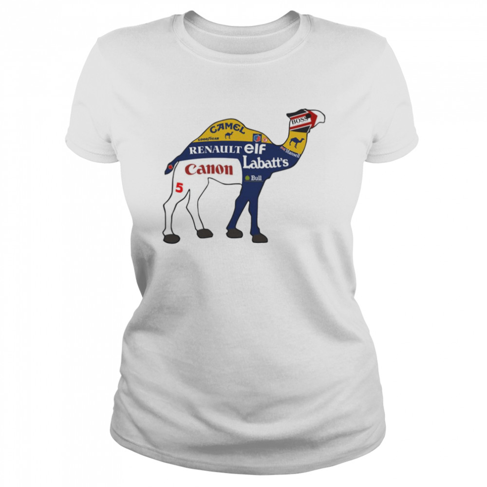 Mansell Williams Fw14 Camel Deisgn Formula 1 Car Racing F1 shirt Classic Women's T-shirt