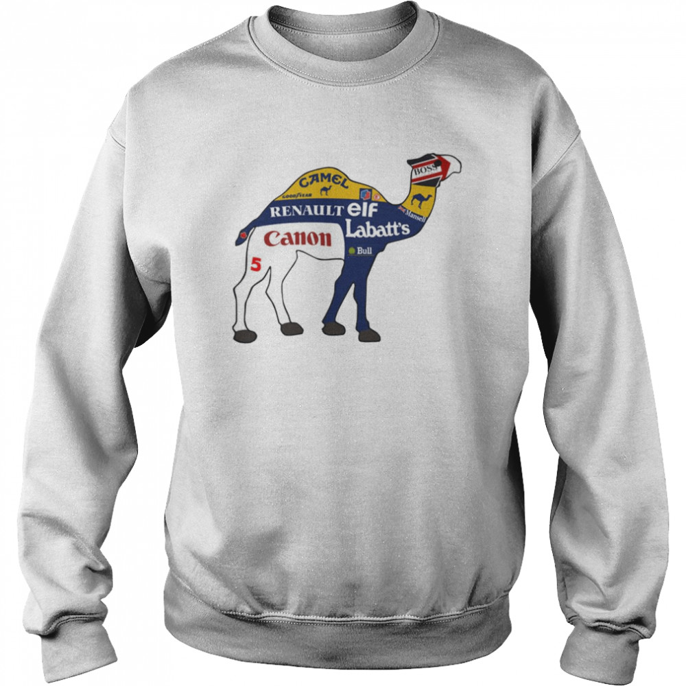 Mansell Williams Fw14 Camel Deisgn Formula 1 Car Racing F1 shirt Unisex Sweatshirt
