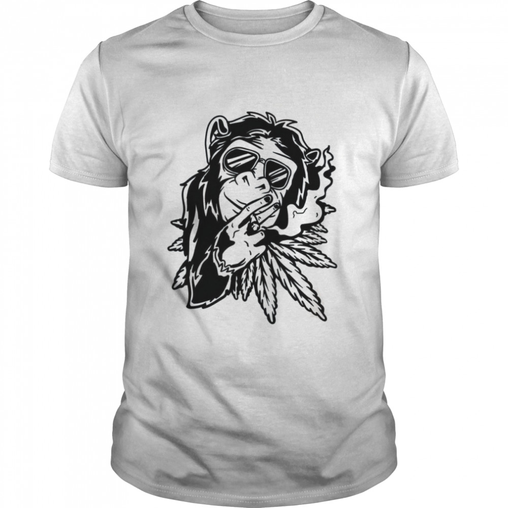 Marijuana Weed Cigarette Monkey shirt Classic Men's T-shirt