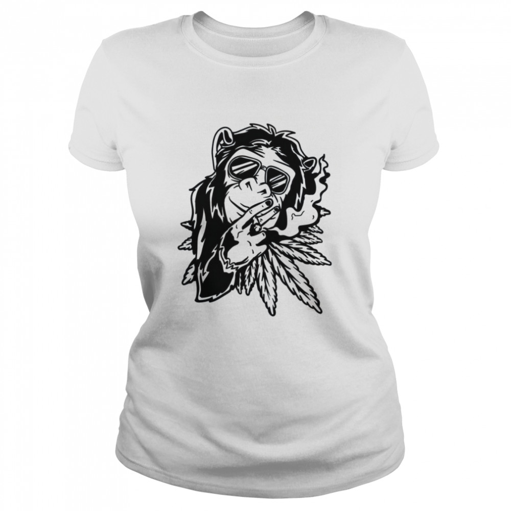 Marijuana Weed Cigarette Monkey shirt Classic Women's T-shirt