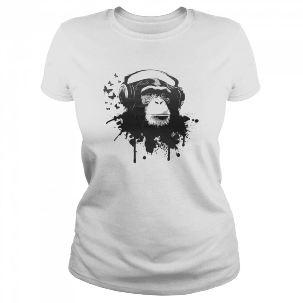 Monkey Headphones shirt Classic Women's T-shirt