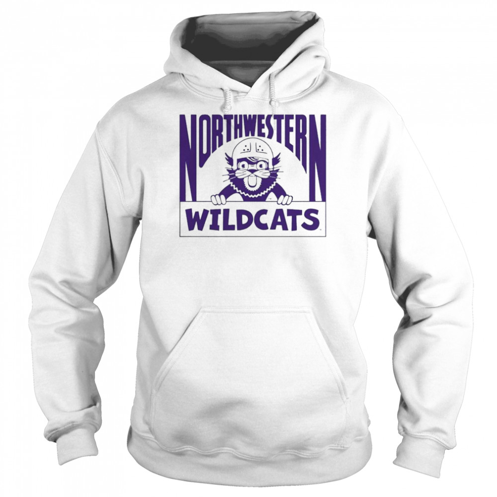 Northwestern Wildcats Vintage Football Mascot shirt Unisex Hoodie