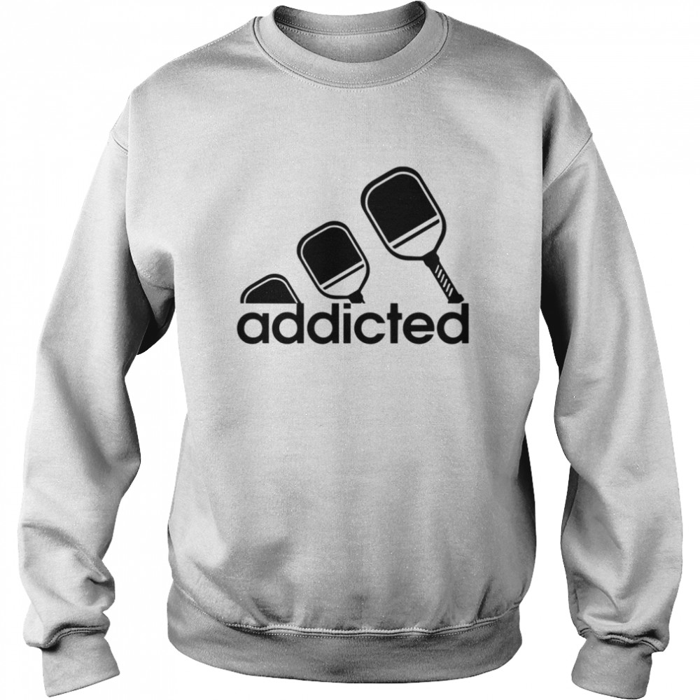 Pickleball Addicted Adidas Logo Inspired shirt Unisex Sweatshirt