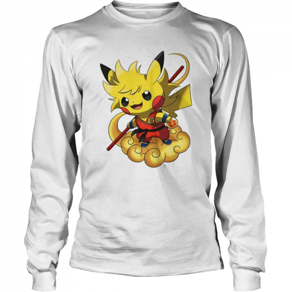 Pika Pika Son Goku Pikachu Dragon Ball shirt Long Sleeved T-shirt