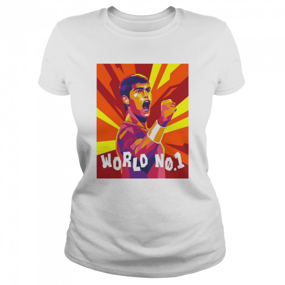 Pop Art Carlos Alcaraz World No 1 Us Open 2022 Champions shirt Classic Women's T-shirt