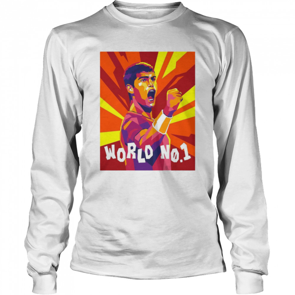 Pop Art Carlos Alcaraz World No 1 Us Open 2022 Champions shirt Long Sleeved T-shirt