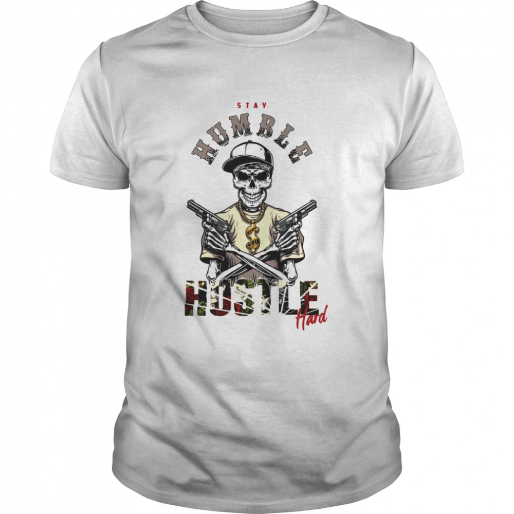 Skeleton With Guns Design Halloween shirt Classic Men's T-shirt