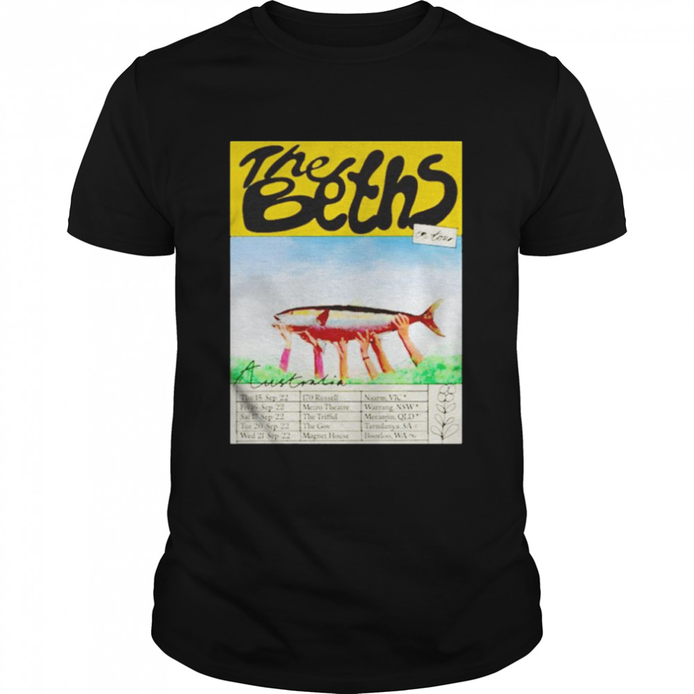 The Beths On Tour Australia 2022 shirt