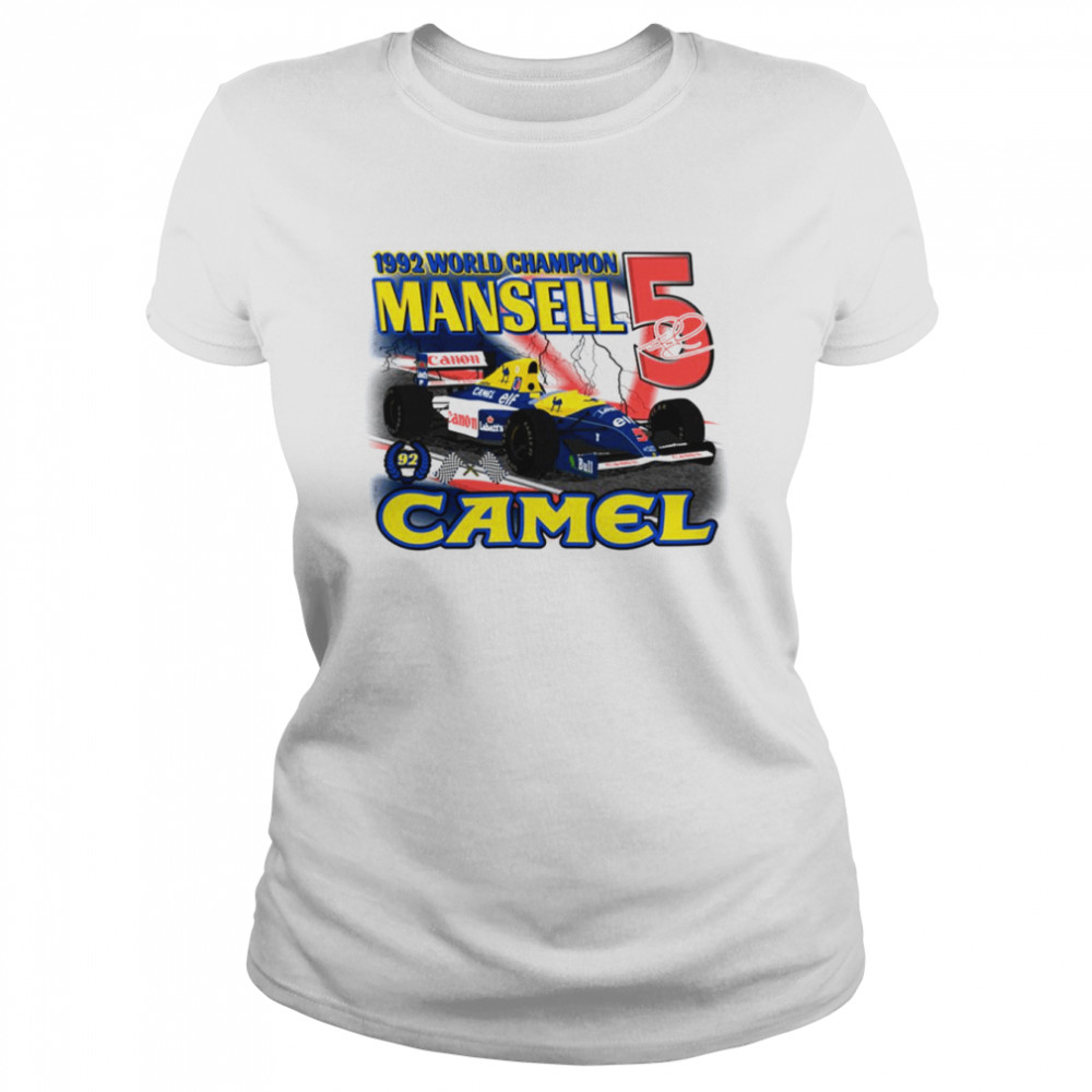 The Number 5 Nigel Mansell Classic Formula 1 Car Racing F1 shirt Classic Women's T-shirt