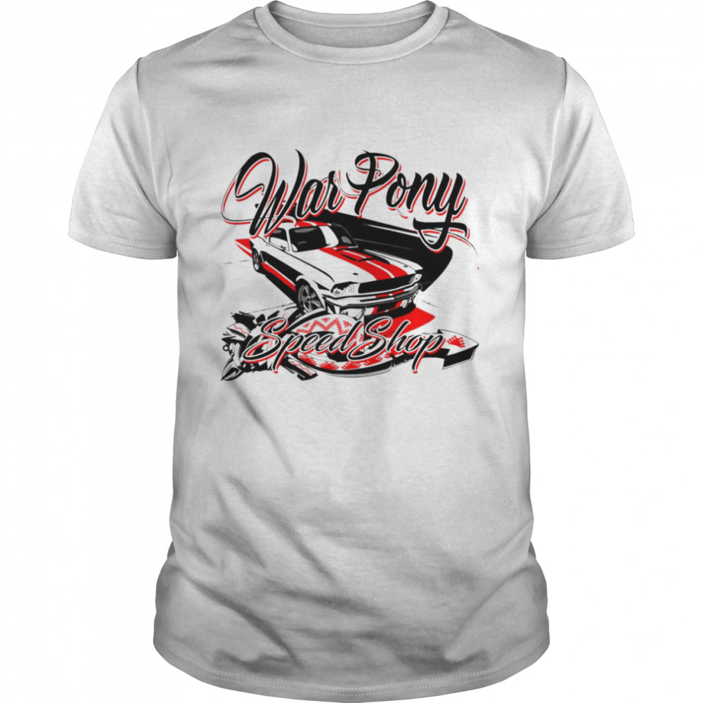 War Pony Speed Shop Mustang shirt Classic Men's T-shirt