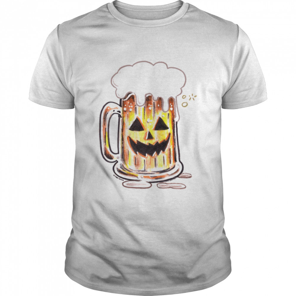 Beer Pumpkin Trick Or Beer Halloween shirt Classic Men's T-shirt