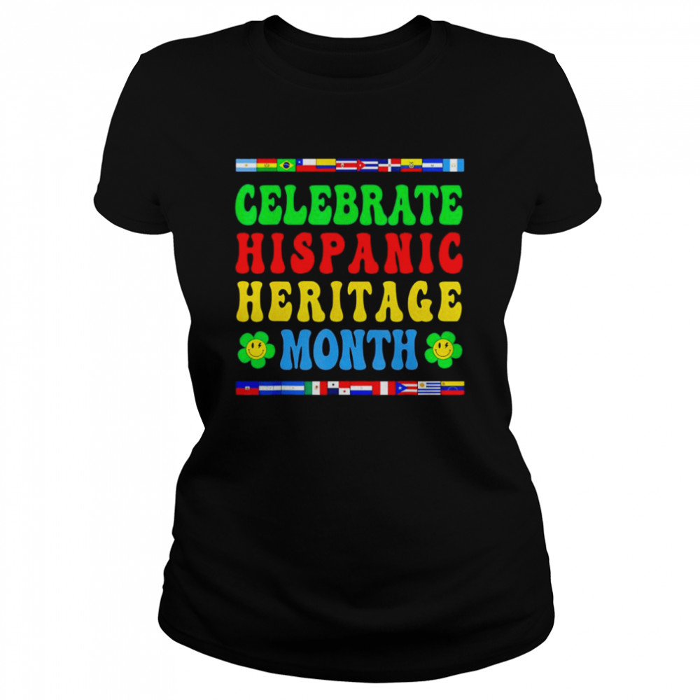 Celebrate Hispanic Heritage Month Latino Hippie Country Flag T- Classic Women's T-shirt