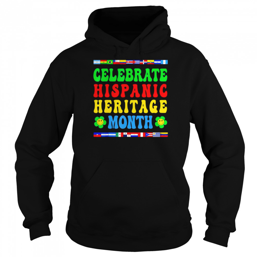 Celebrate Hispanic Heritage Month Latino Hippie Country Flag T- Unisex Hoodie