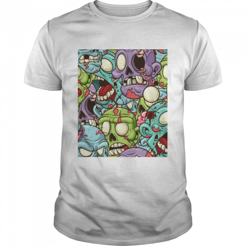 Halloween Art Zombies Love Brains Graphic shirt