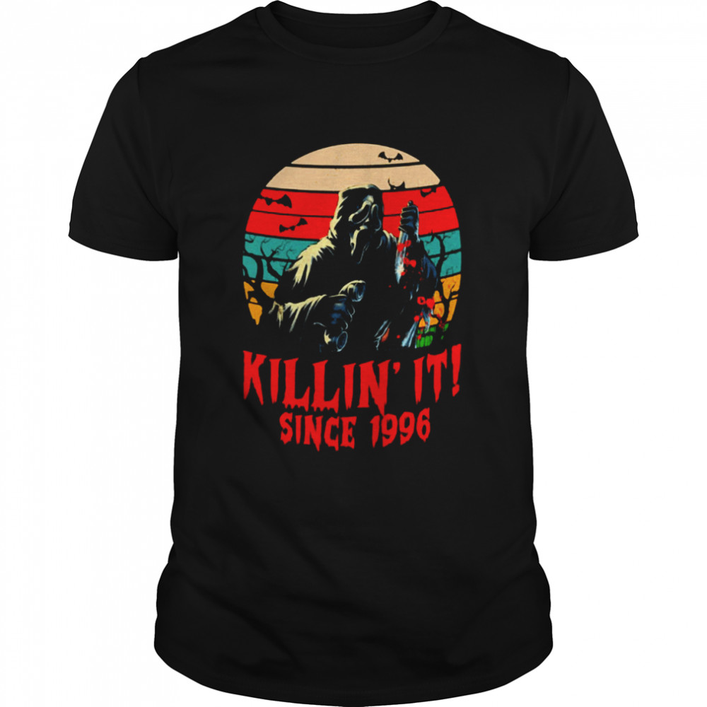 Killin’ It Since 1996 Scream Movie Ghost Face Movies Pumpkin Halloween shirt Classic Men's T-shirt