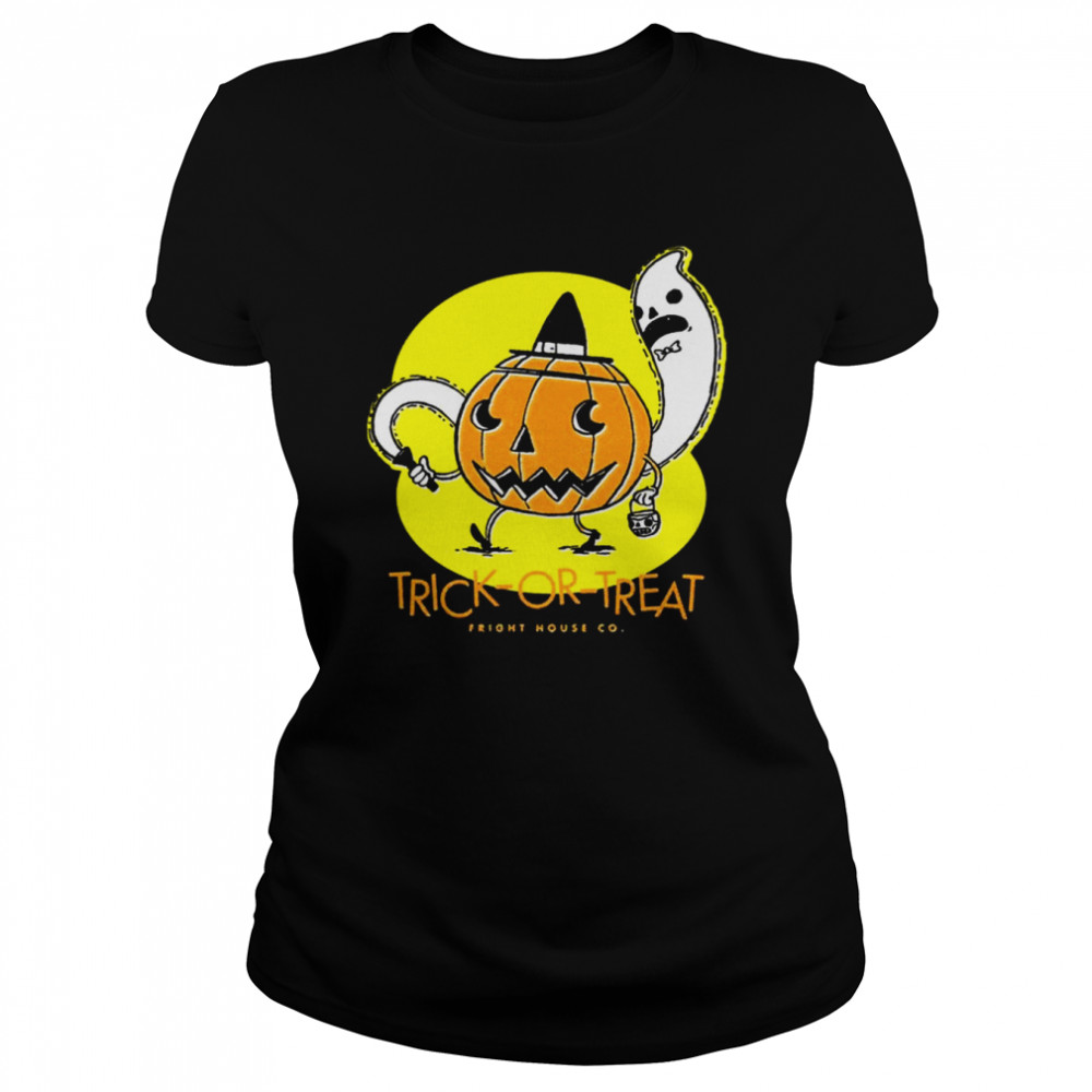 Playing With Ghost Trickortreat Pumpkin & Ghost shirt Classic Women's T-shirt