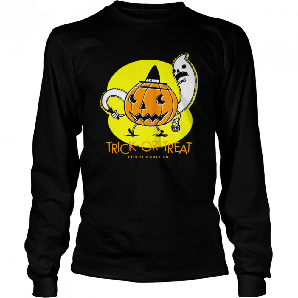 Playing With Ghost Trickortreat Pumpkin & Ghost shirt Long Sleeved T-shirt