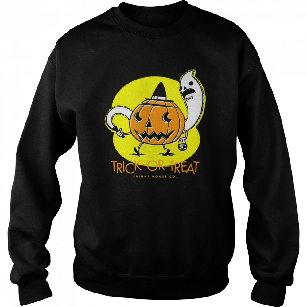 Playing With Ghost Trickortreat Pumpkin & Ghost shirt Unisex Sweatshirt