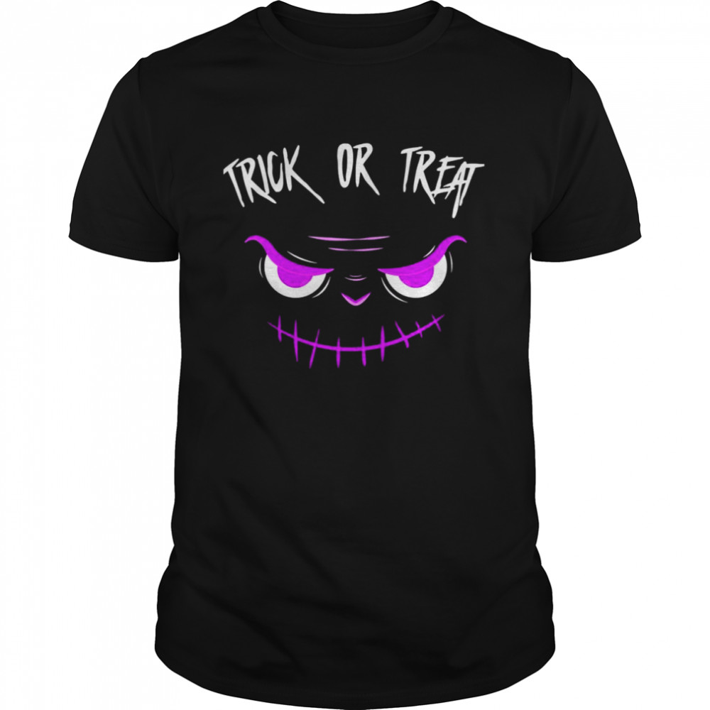 Purple Face Trick Or Treat Halloween shirt