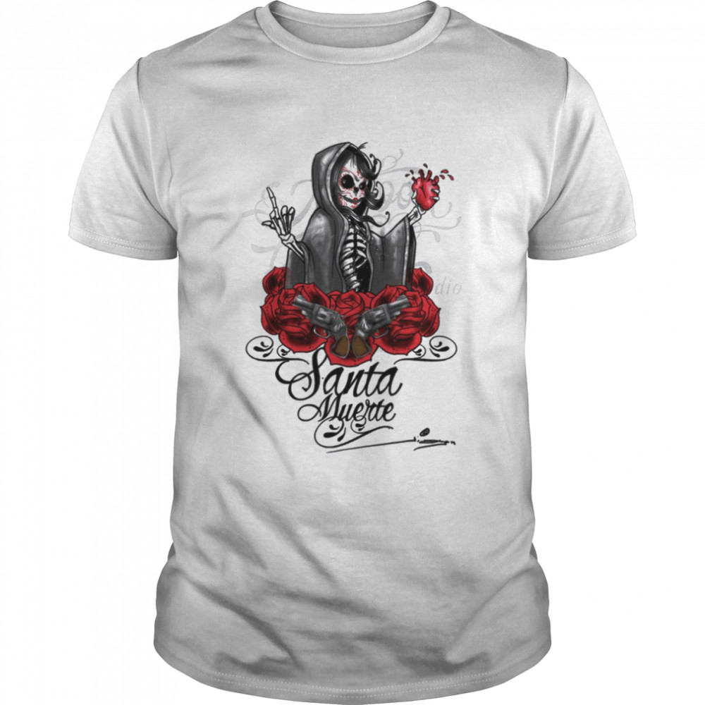 Red Heart Grim Reaper Halloween shirt