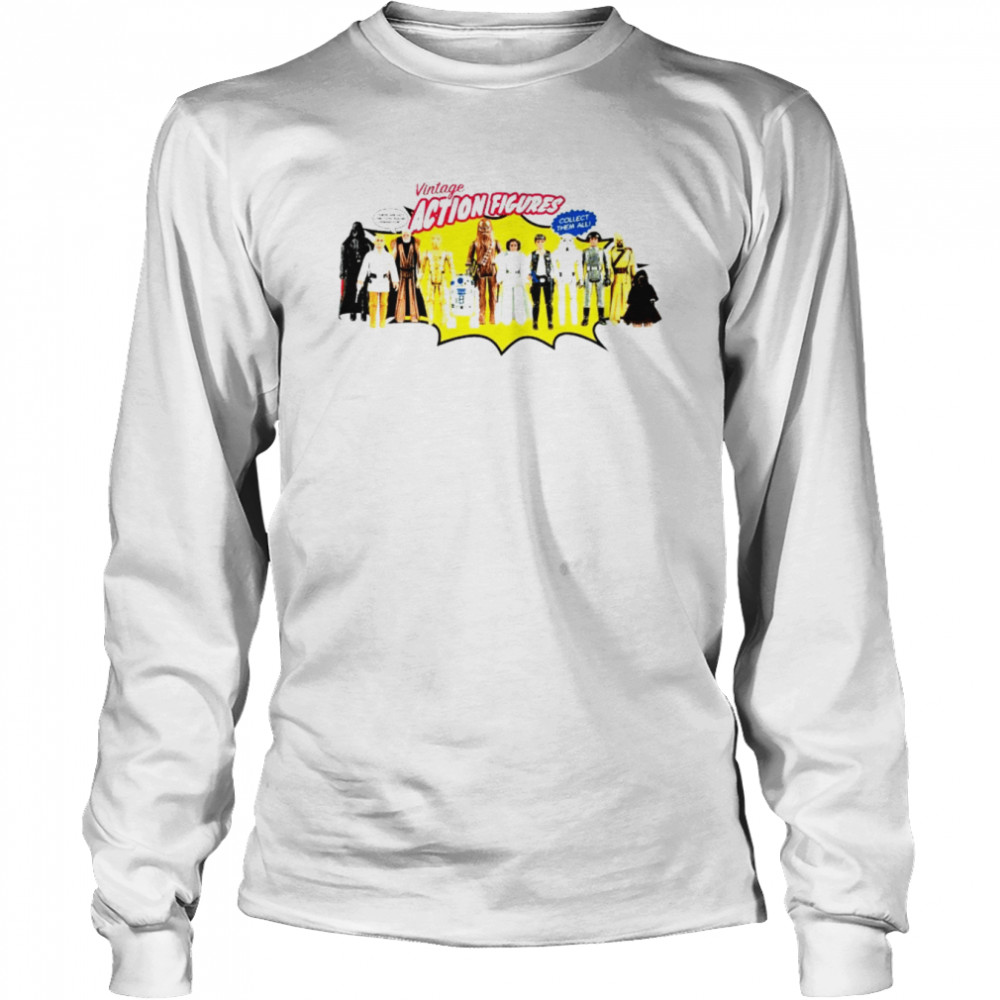 Star Wars Vintage action figures collect them all shirt Long Sleeved T-shirt