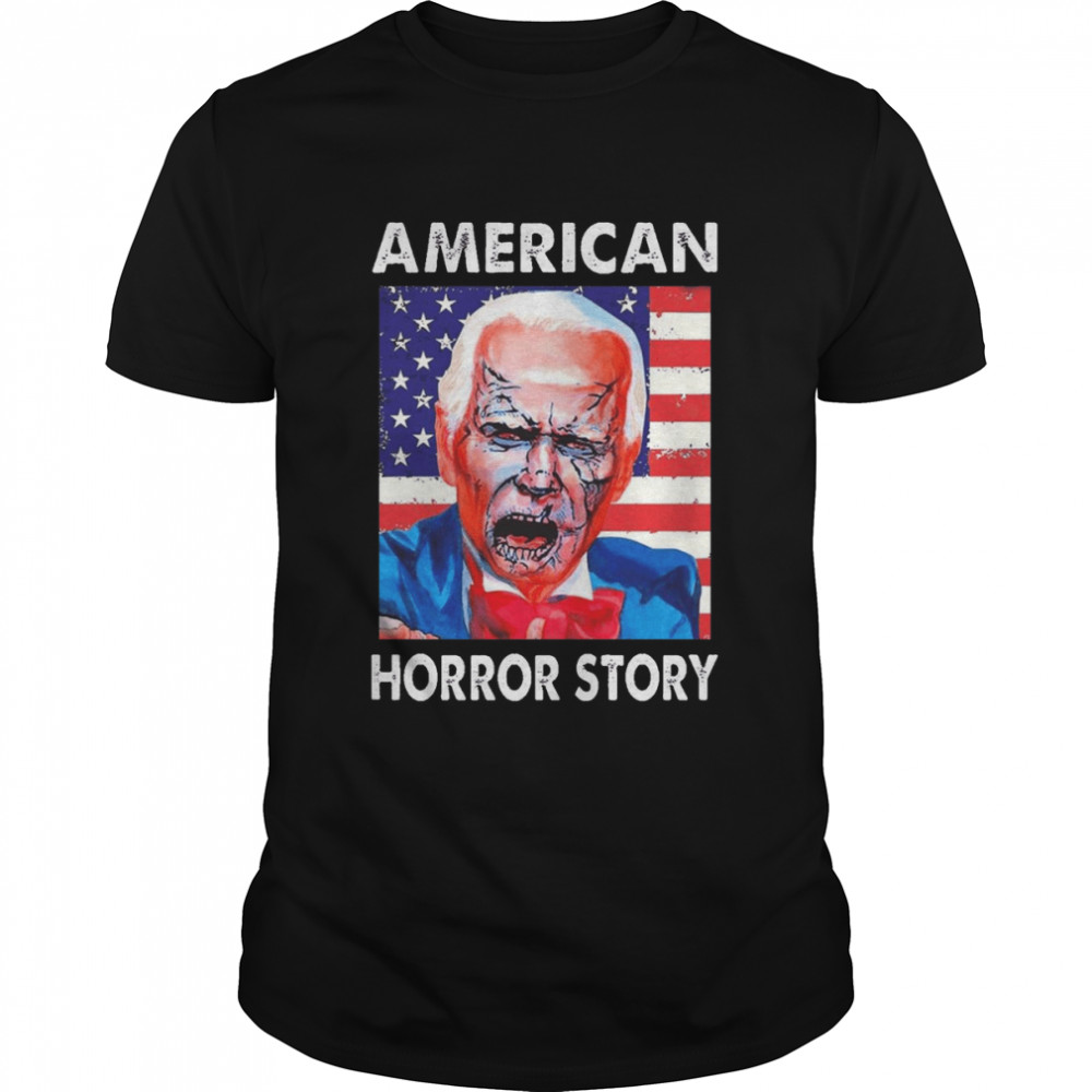 American Horror Story Joe Biden Zombie USA Flag Halloween shirt Classic Men's T-shirt