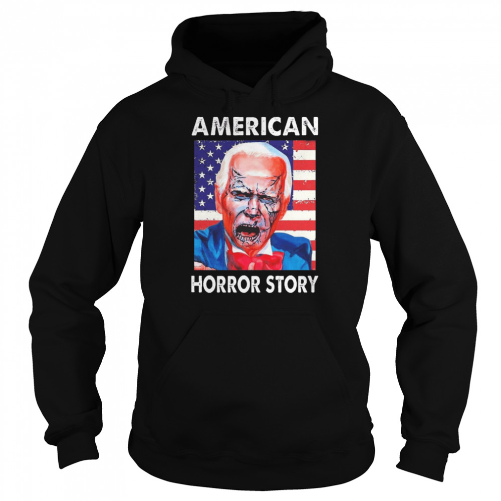 American Horror Story Joe Biden Zombie USA Flag Halloween shirt Unisex Hoodie
