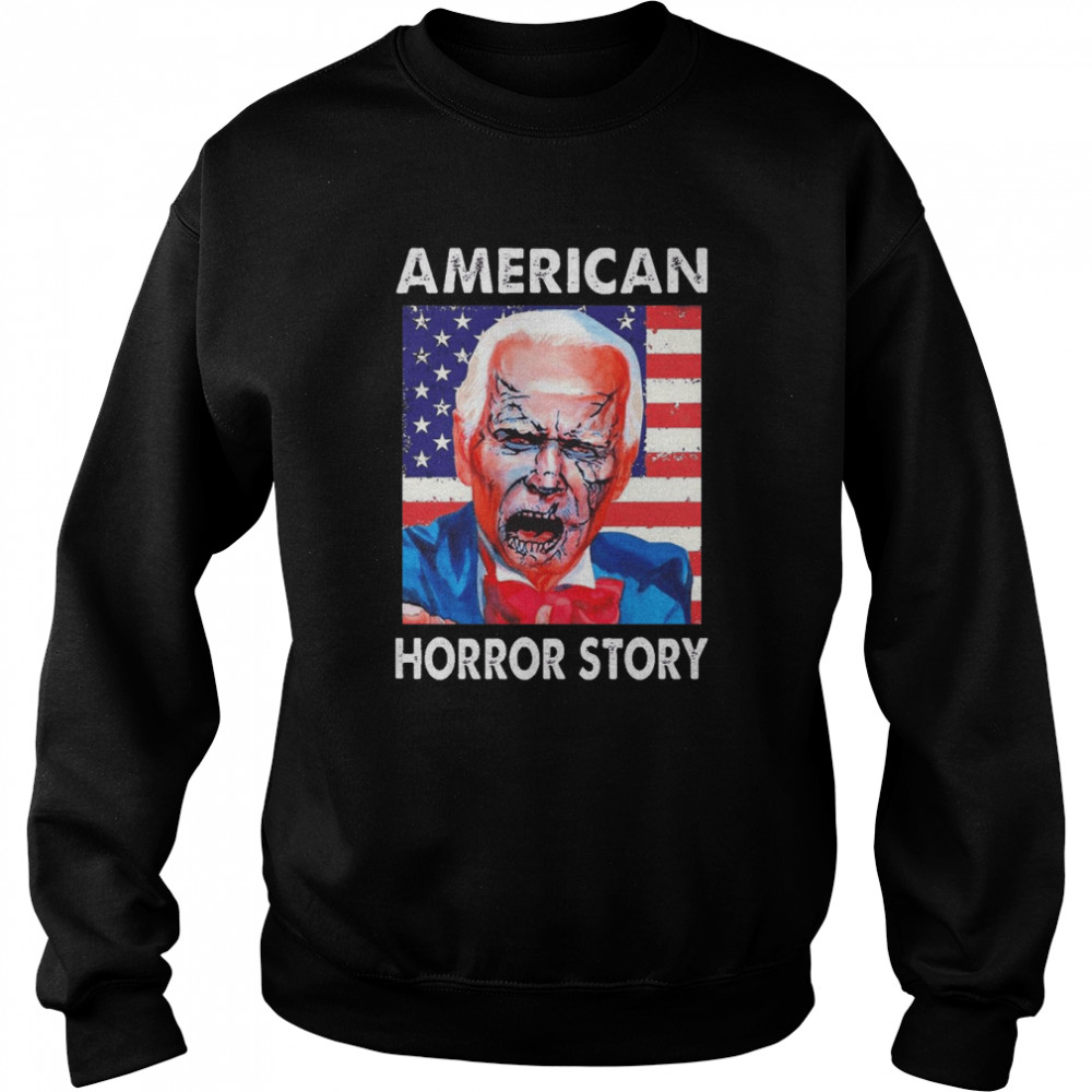 American Horror Story Joe Biden Zombie USA Flag Halloween shirt Unisex Sweatshirt