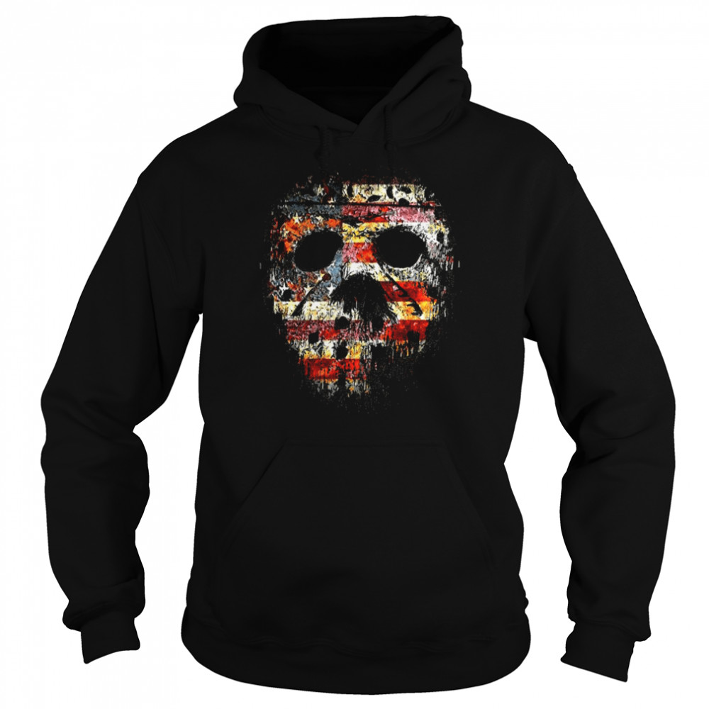 American Jason America Flag Mask Halloween shirt Unisex Hoodie