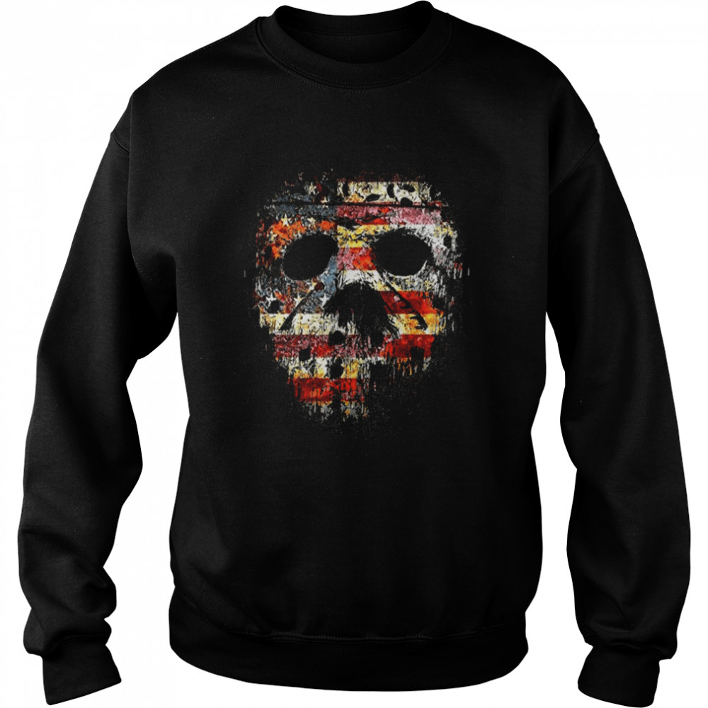 American Jason America Flag Mask Halloween shirt Unisex Sweatshirt