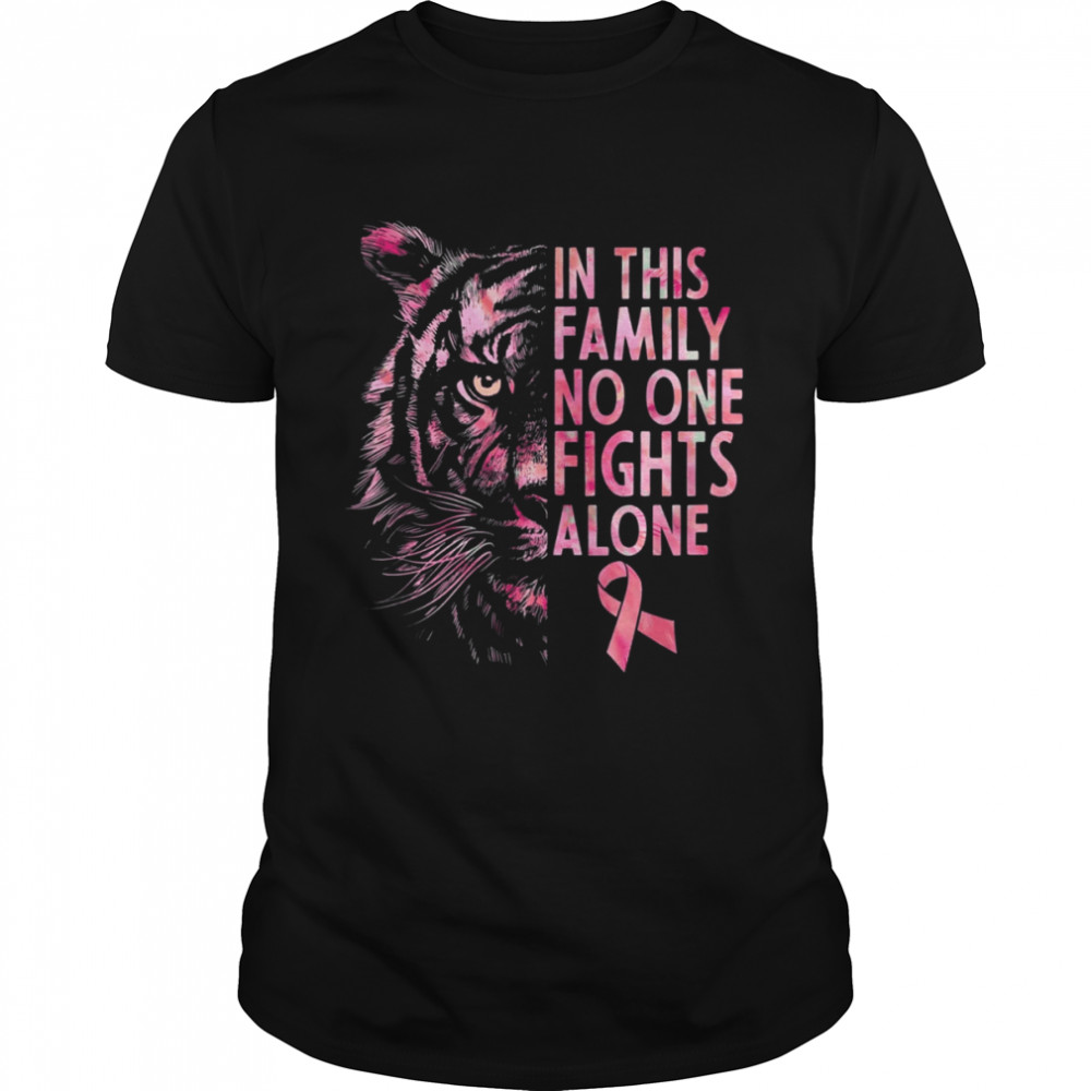 Breast Cancer Awareness 2022 Tiger Family Matching Ribbon Shirt