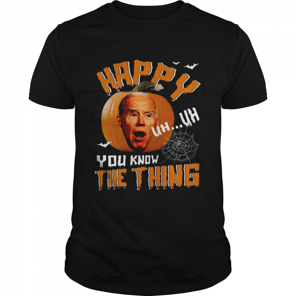 Happy Know The Thing Confused Biden Pumpkin Joe Biden Halloween T  Classic Men's T-shirt