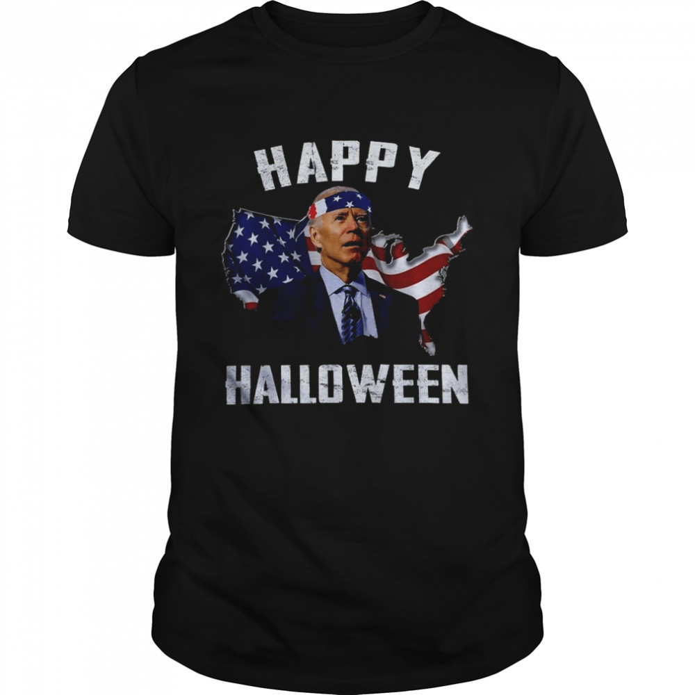 Joe Biden Happy Halloween American Flag 4Th Of July shirt Classic Men's T-shirt