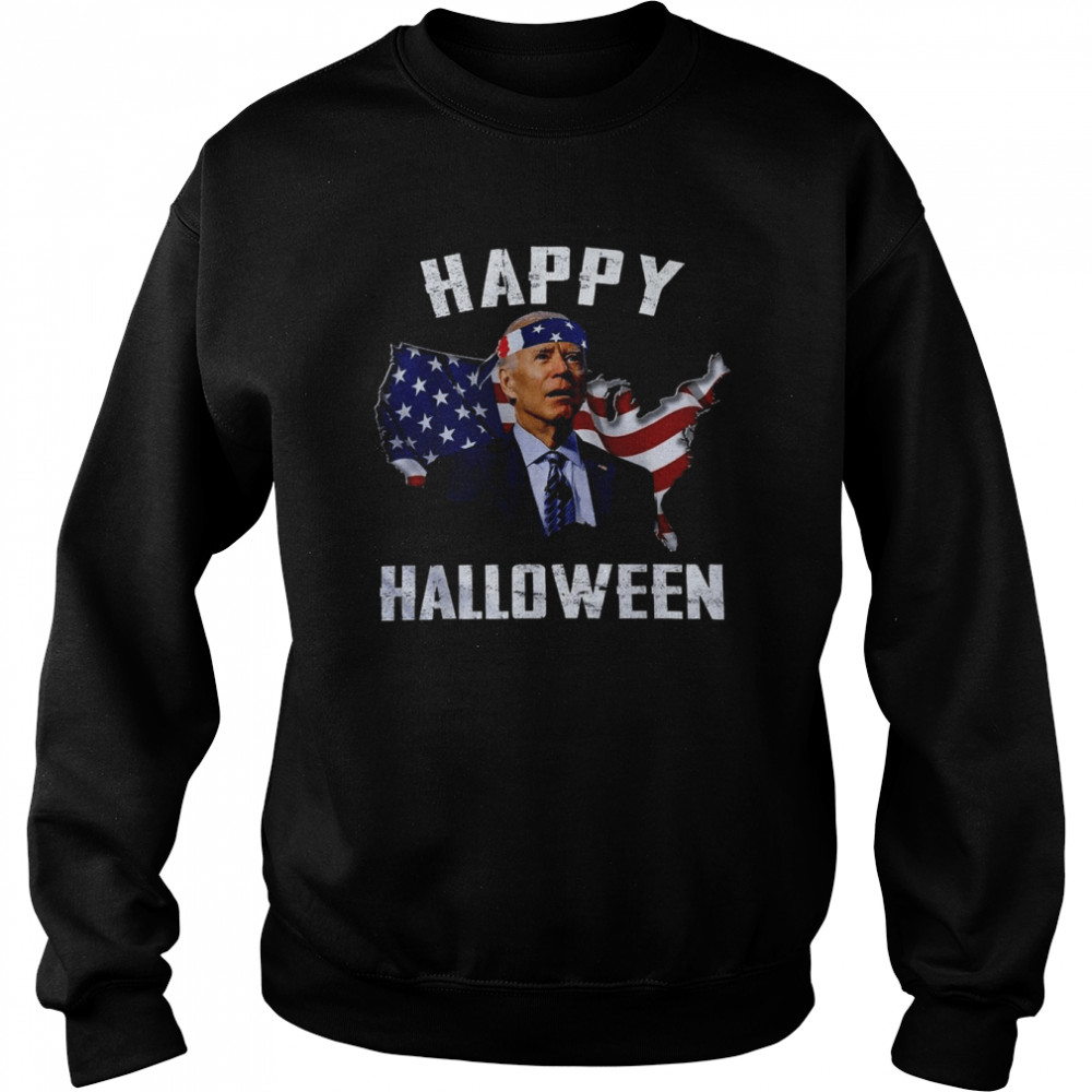 Joe Biden Happy Halloween American Flag 4Th Of July shirt Unisex Sweatshirt