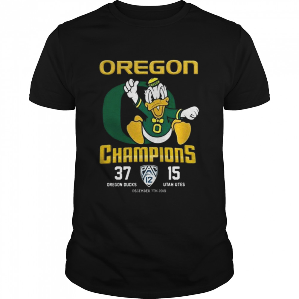 Oregon Champion 37 Oregon Ducks 15 Utah Utes Oregon Ducks T-Shirt