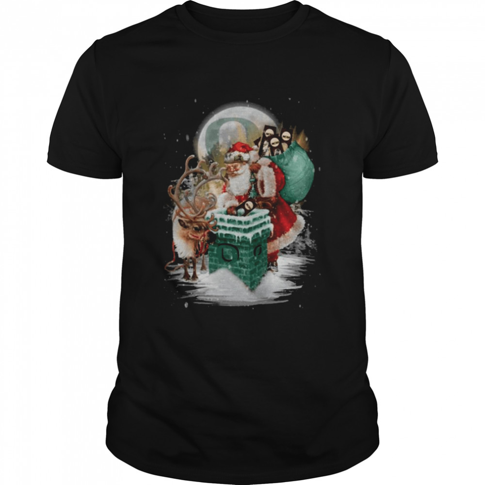 Oregon Ducks Football Merry Christmas Santa Claus Gift Oregon Ducks T- Classic Men's T-shirt