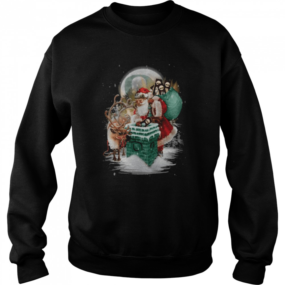 Oregon Ducks Football Merry Christmas Santa Claus Gift Oregon Ducks T- Unisex Sweatshirt
